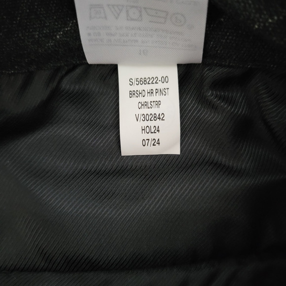 Banana Republic Brushed Flannel Straight Trouser Size 16 Gray Pinstripe Work NEW - Picture 12 of 13